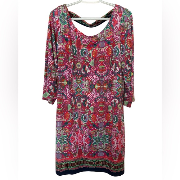 Laundry By Shelli Segal Dresses & Skirts - Laundry By Shelli Segal Colorful Floral Paisley Print Shift Dress Size Large